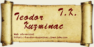Teodor Kuzminac vizit kartica
